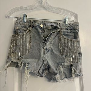Adika diamond pocket front Jean shorts